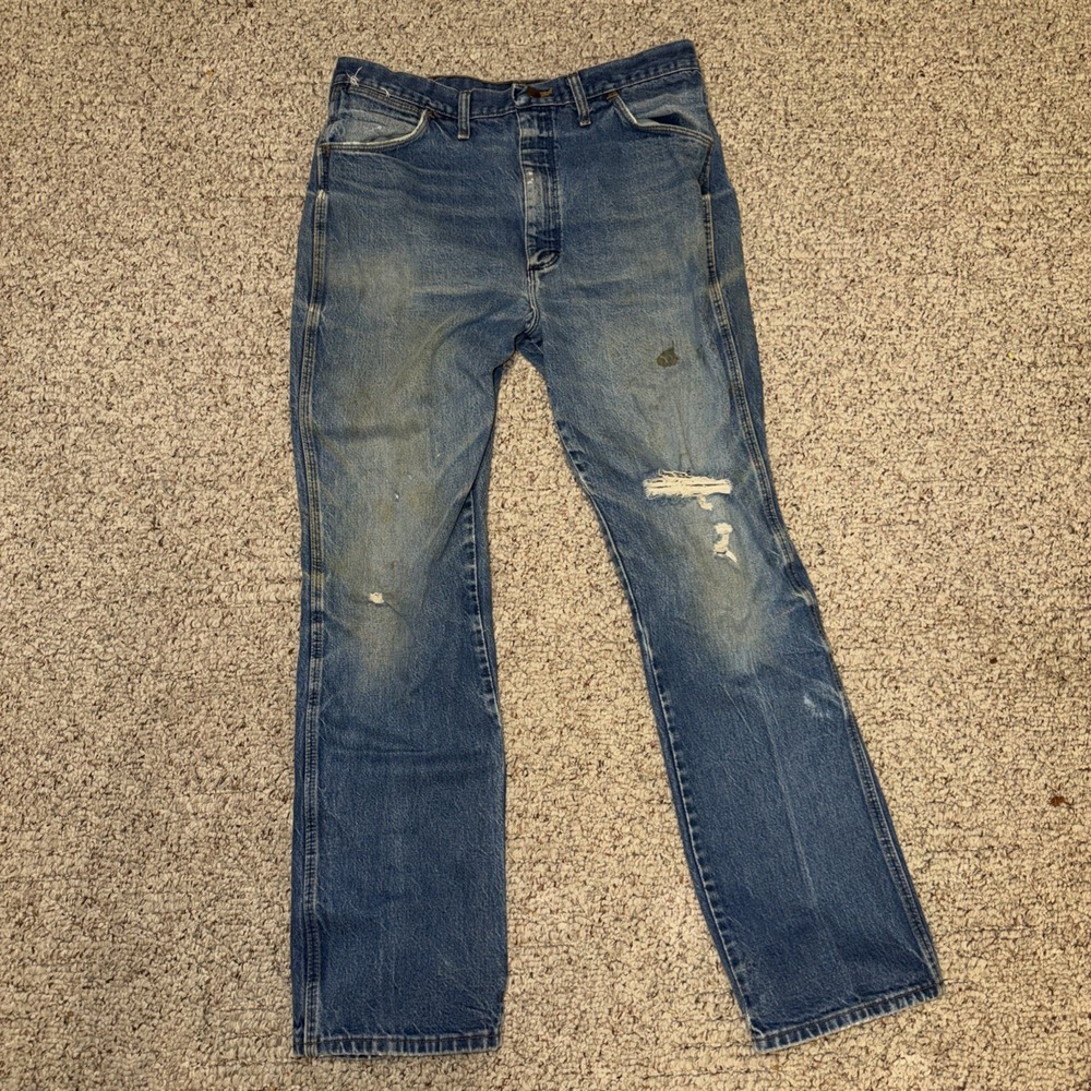 Vintage Wrangler Blue Jeans 38x33